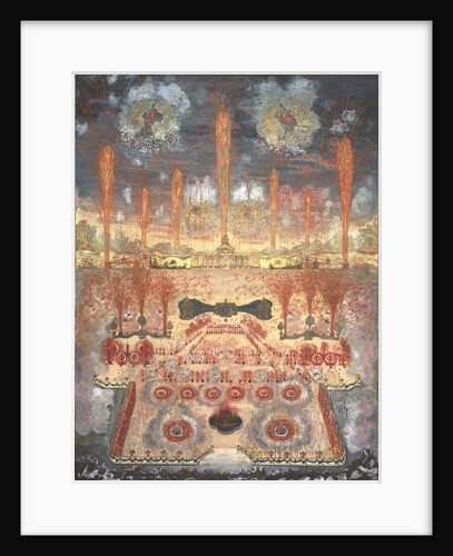 Fireworks and illumination on Juny 16, 1744 in Moscow, Mid of the 18th cen by Anonymous