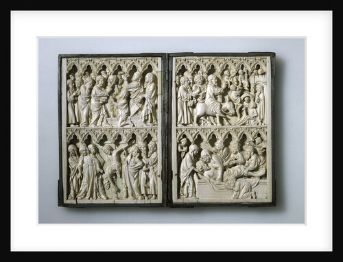 Ivory diptych with scenes from Life of Christ (Property of Queen Jadwiga of Poland), 14th century by Anonymous