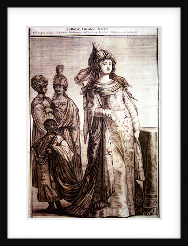 Mehpeyker Sultan with her court servants, 1647 by Anonymous