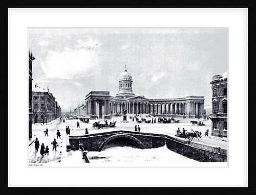 View of the Kazan Cathedral in Saint Petersburg, c. 1850 by Anonymous