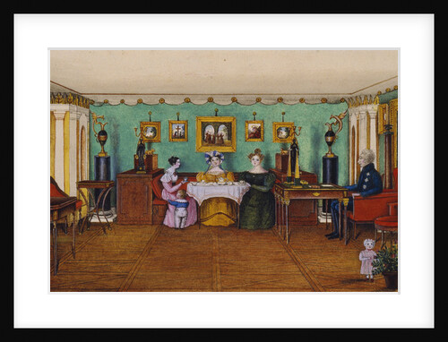 The Drawing Room in the House of Count Josef August Ilinsky in Romaniv, 1834 by Anonymous