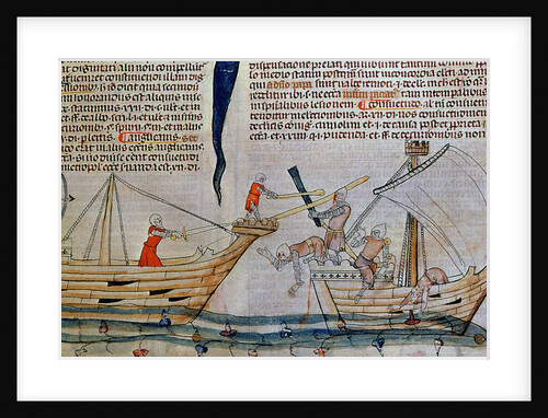 The naval Battle, ca 1340 by Anonymous