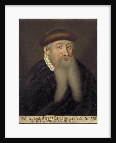 Portrait of Johannes Gutenberg, Early 17th cen by Anonymous