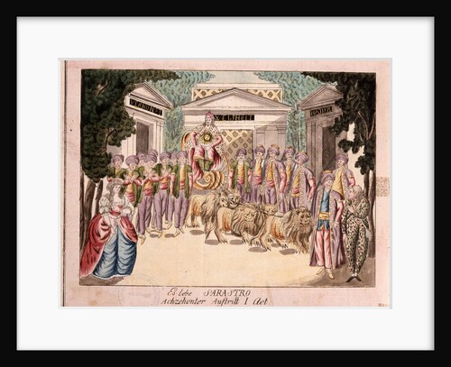 Es lebe Sarastro. The premiere of The Magic Flute by Mozart, 1790s by Anonymous