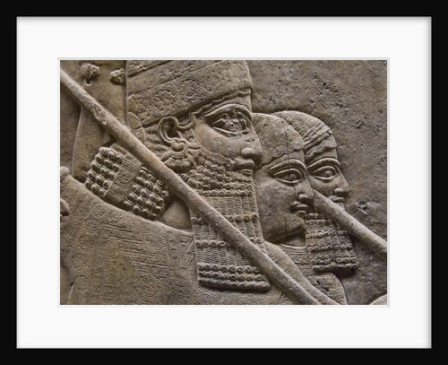 King Ashurnasirpal II during a royal lion hunt, 7th cen. BC by Assyrian Art