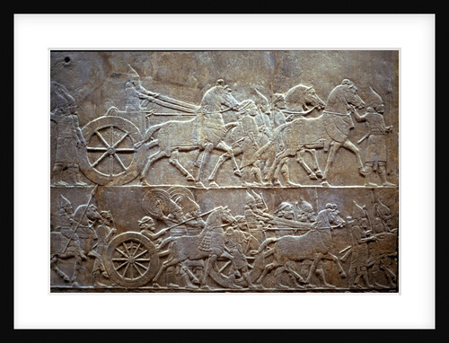 Ashurbanipal at the Battle of Til-Tuba, 650-620 BC by Assyrian Art
