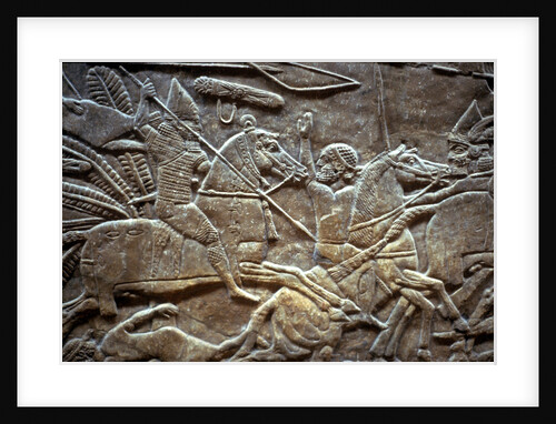 Ashurbanipal at the Battle of Til-Tuba, 650-620 BC by Assyrian Art