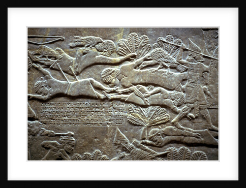 Ashurbanipal at the Battle of Til-Tuba, 650-620 BC by Assyrian Art