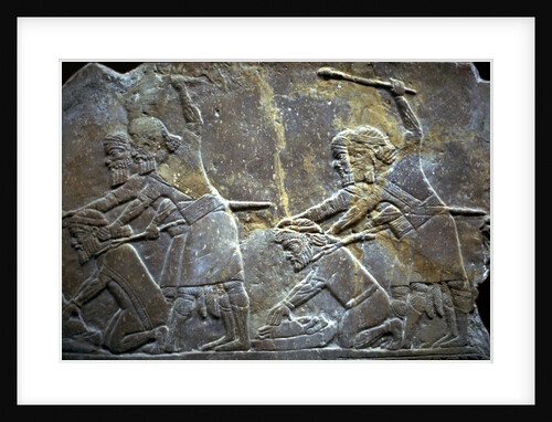 Ashurbanipal at the Battle of Til-Tuba, 650-620 BC by Assyrian Art