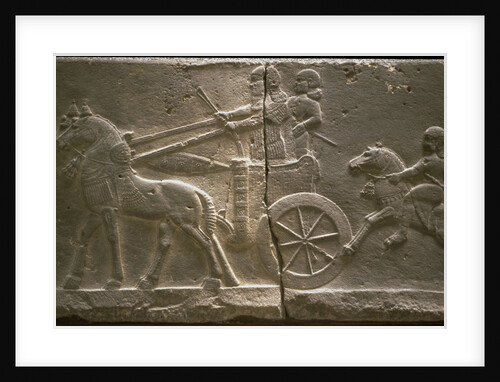 Chariot and cavalryman, 8th cen. BC by Assyrian Art