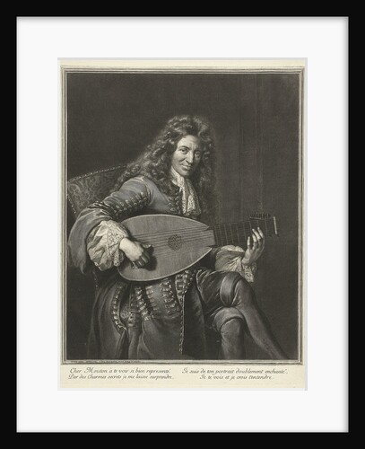 Portrait of the Lutenist and Composer Charles Mouton (c. 1626-1710), ca. 1695 by Gerard Edelinck