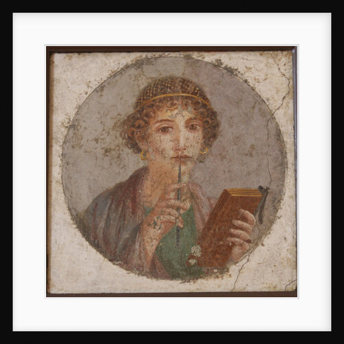 A young woman with book and stylus (So-called Sappho), ca 50 by Master of Herculaneum