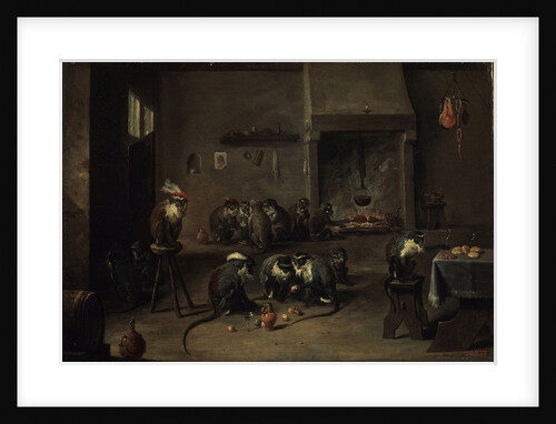 Monkeys in the Kitchen, 1640s by David Teniers the Younger