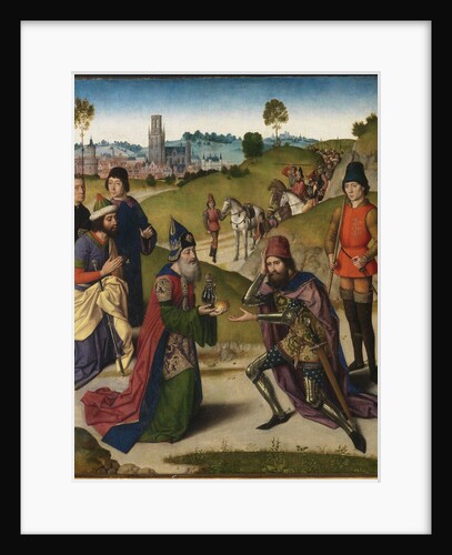 The Last Supper altarpiece: Meeting of Abraham and Melchizedek (left wing), 1464-1468 by Dirk Bouts