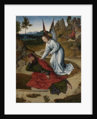 The Last Supper altarpiece: Elijah in the wilderness (right wing), 1464-1468 by Dirk Bouts