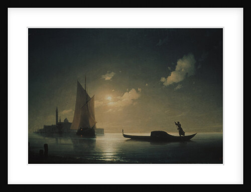 A Gondolier in Venice at night, 1843 by Ivan Konstantinovich Aivazovsky