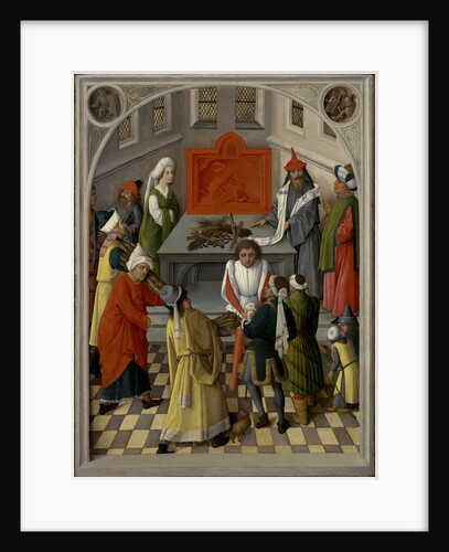 The offering of the jews, ca 1465 by Master of the Gathering of Manna