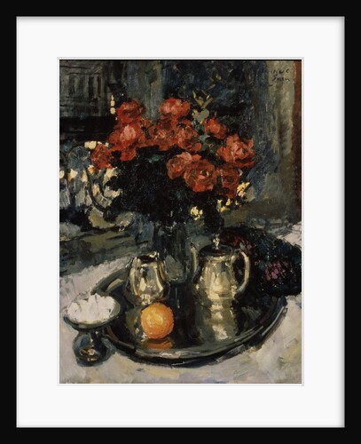 Roses and violets, 1912 by Konstantin Alexeyevich Korovin