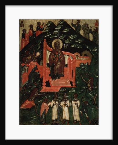 The Synaxis of the Virgin, End of 14th cen by Russian icon