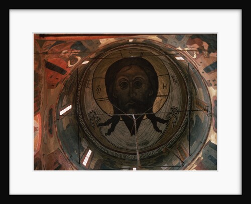 The Holy Face (Dome painting in the Archangel Michael Cathedral of the Moscow Kremlin), 1652-1666 by Ancient Russian frescos