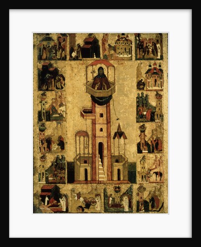 Saint Symeon the Stylite with Scenes from His Life, 16th century by Russian icon