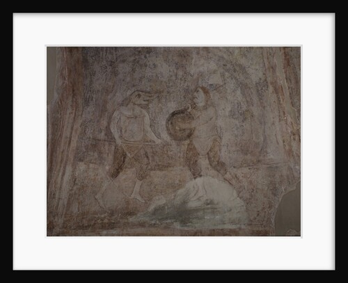 Fight scene in Hippodrom, 11th century by Ancient Russian frescos