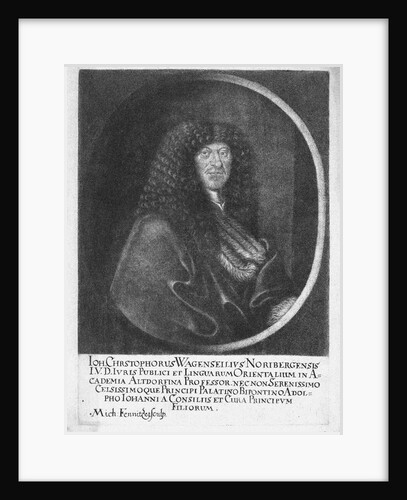 Portrait of Johann Christoph Wagenseil, End of 17th cen by Georg Fenitzer