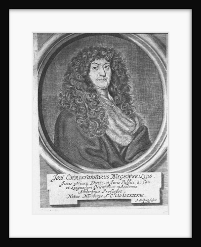 Portrait of Johann Christoph Wagenseil, End of 17th cen by Jacob von Sandrart
