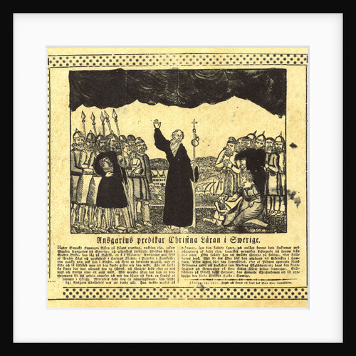Saint Ansgar baptising the Swedes, 1832 by Nils Erik Lundström