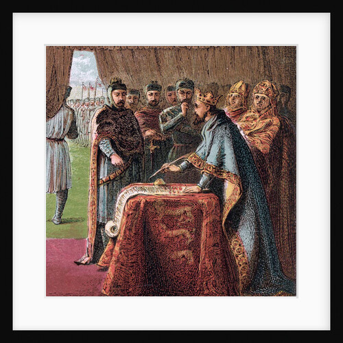 King John of England signs the Magna Carta by Joseph Martin Kronheim