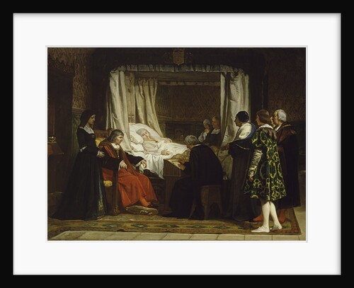 Queen Isabella I of Castile dictating her last will and testament, 1864 by Eduardo Rosales Gallina