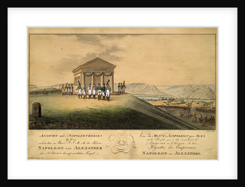The visit of Napoleon and Alexander I to the battlefield of Jena, 1808 by Christian Gottfried Heinrich Geissler