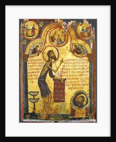 Saint John the Forerunner with scenes from his life, 13th century by Byzantine icon