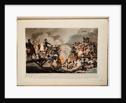 French army crossing the Berezina in November 1812, 1813 by John Hassell