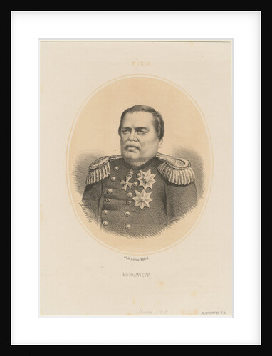 Portrait of Count Nikolay Muravyov-Amursky, 1865 by Jacques François Gaudérique Llanta