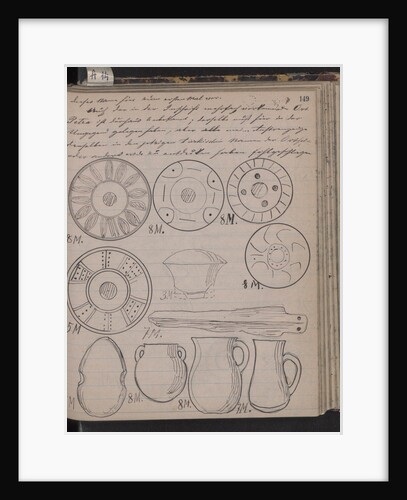The Schliemanns diary contains sketches of discoveries, 1873 by Heinrich Schliemann