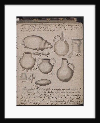 The Schliemanns diary contains sketches of discoveries, 1873 by Heinrich Schliemann
