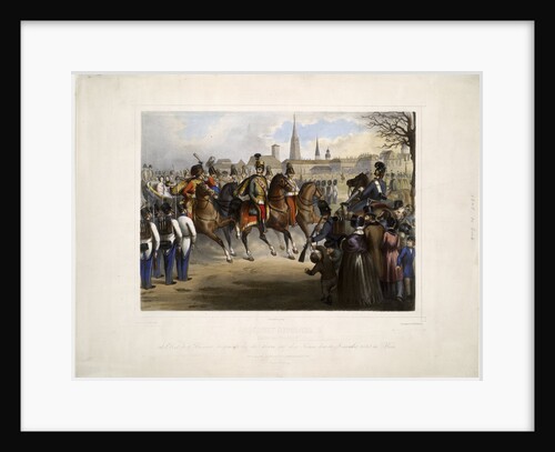 Nicholas I of Russia as colonel-in-chief of the 9th Hussar Regiment Graf Nádasdy at the Glacis in by Vinzenz Katzler