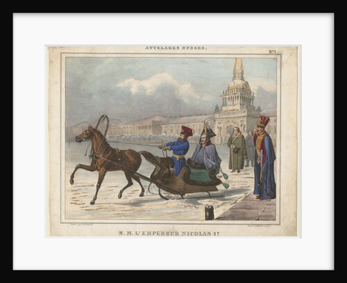 Nicholas I of Russia in a sleigh, 1850 by Anonymous