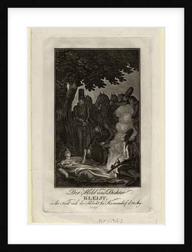 Poet Ewald von Kleist at the battle of Kunersdorf, on August 12, 1759, ca 1759 by Daniel Nikolaus Chodowiecki