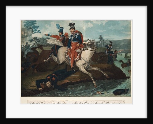Death of Prince Józef Poniatowski in the Battle of Leipzig, 1820 by Horace Vernet