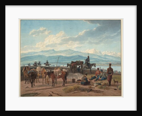 Halt of Russian Cossacks, 1804 by Wilhelm Ritter von Kobell