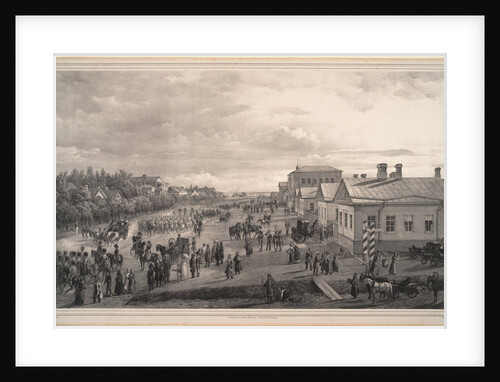 Parade of Chevalier Gardes through Krasnoye Selo, 1848 by Gustav Schwarz