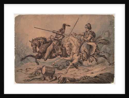 Russian Cossack in combat with a Mameluke, 1815 by William Heath