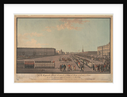 The parade in front of the Winter Palace in St. Petersburg, 1799 by Anonymous