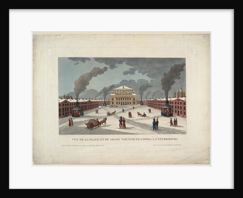 The Saint Petersburg Imperial Bolshoi Kamenny Theatre, c. 1811 by Henri Courvoisier-Voisin