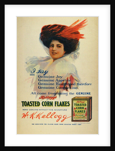 Poster for Kelloggs Cornflakes, 1910 by Benjamin Tichtman
