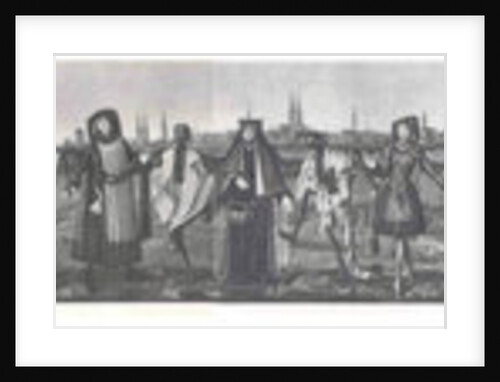 Lübecks Danse Macabre (before war photo), 1463 by Bernt Notke