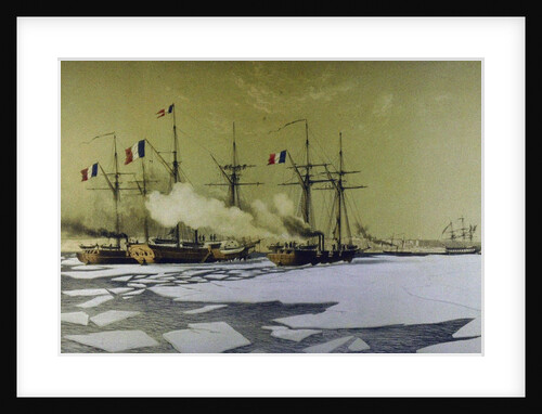 Icebreaking in the Dnieper Liman for the passage of Floating batteries, 1855-1856, 1860 by Antoine Léon Morel-Fatio