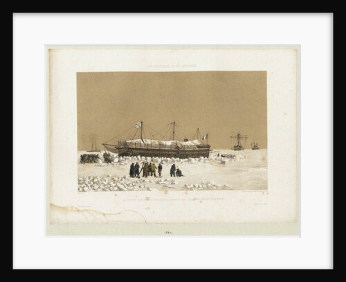 The floating battery Tonnante in the Ice near Kinburn, 1856 by Eugène Cicéri